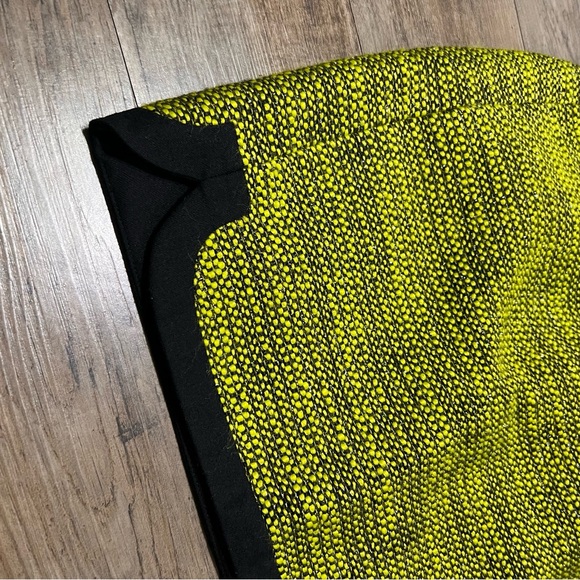 $128 J.CREW SHIRTTAIL MINI SKIRT PIPED TWEED Green & Black RETRO Size 10 - Picture 3 of 9